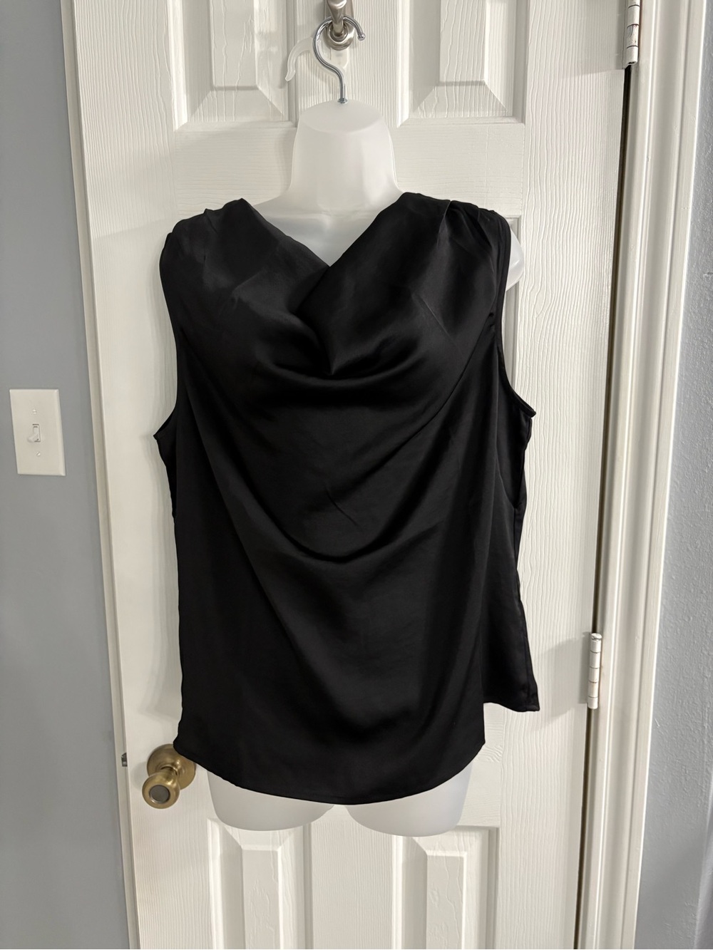 DKNY Black Sleeveless Cowl Neck Camisole